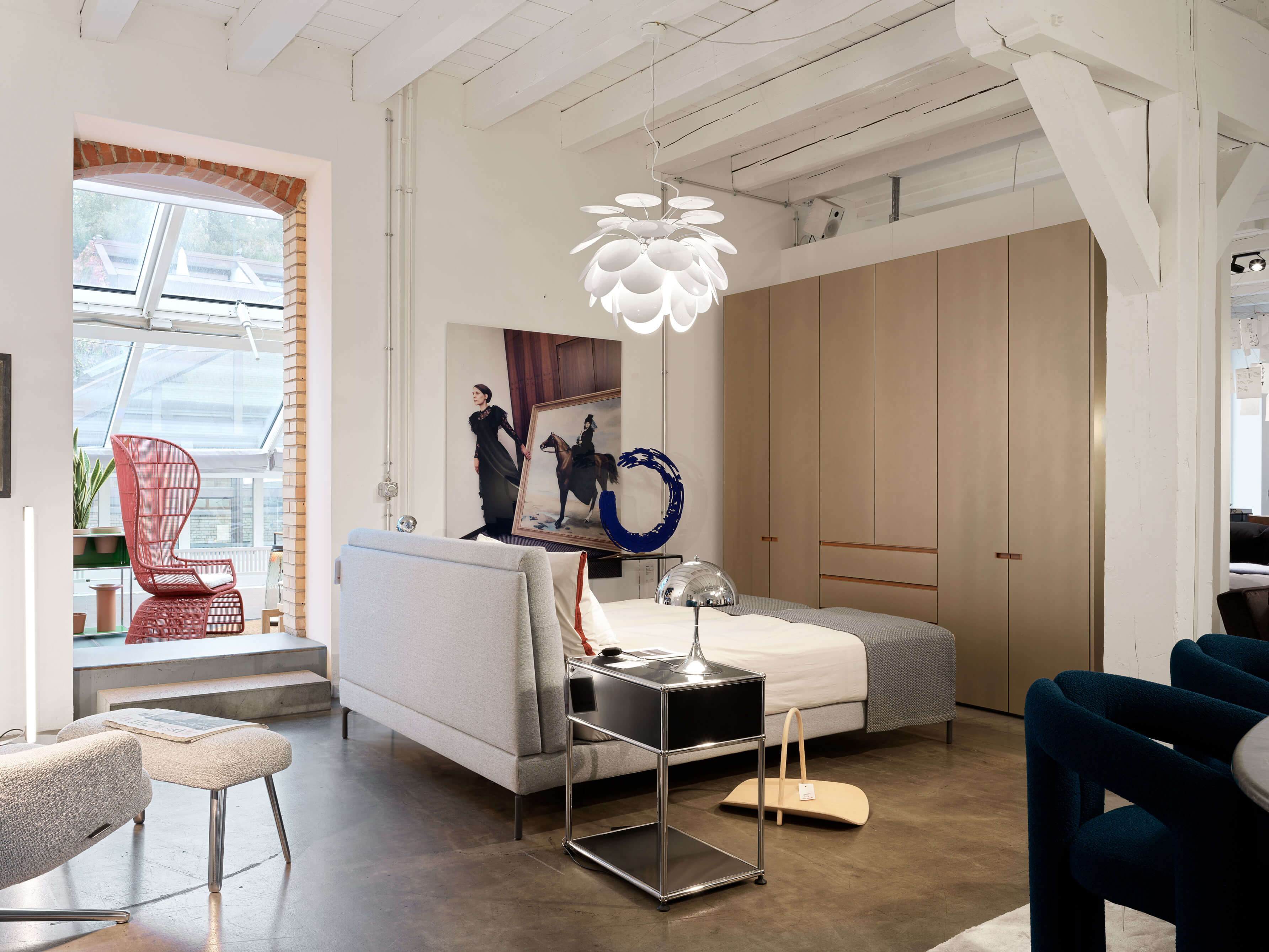 Showroom teo jakob Zürich, Ausstellung Betten